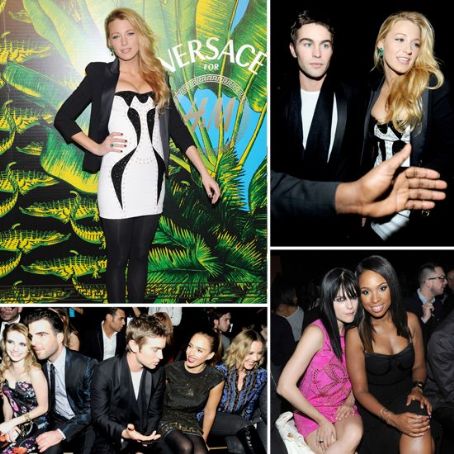 Blake Joins Jessica, Chace, and More at Donatella's Versace For H&M Blow-Out