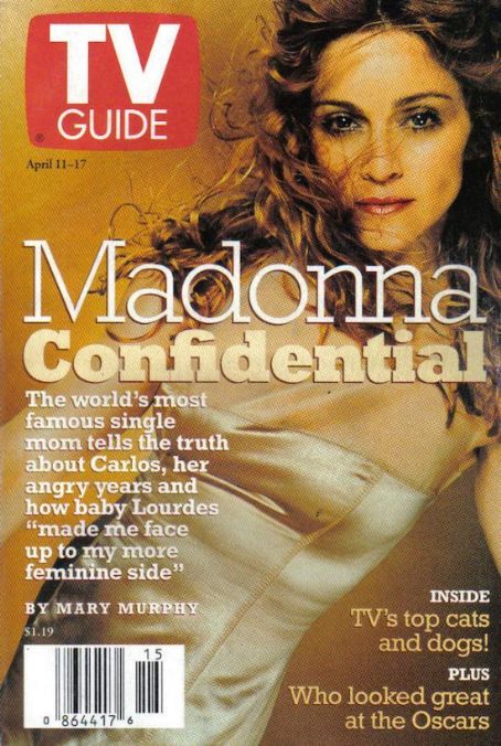 Madonna, TV Guide Magazine 11 April 1998 Cover Photo - United States