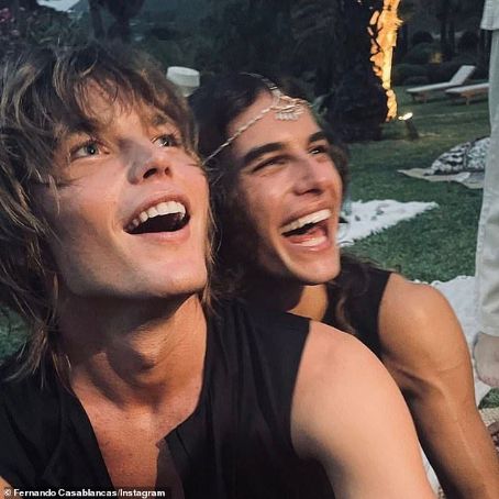 EXCLUSIVE: Male model Jordan Barrett marries long-time boyfriend Fernando Casablancas at an intimate wedding in Ibiza with stars including Kate Moss and Georgia May Jagger