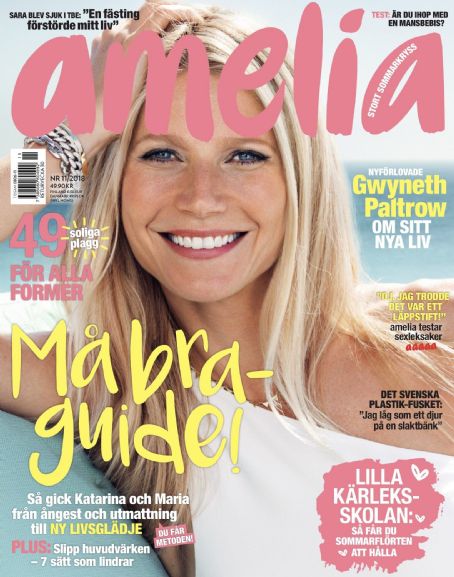 Gwyneth Paltrow, Amelia Magazine November 2018 Cover Photo - Sweden