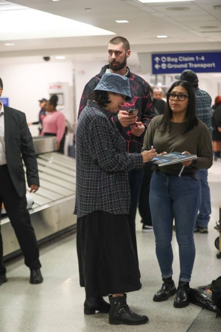 Jennifer Tilly – Waiting for her luggage after her flight into Los