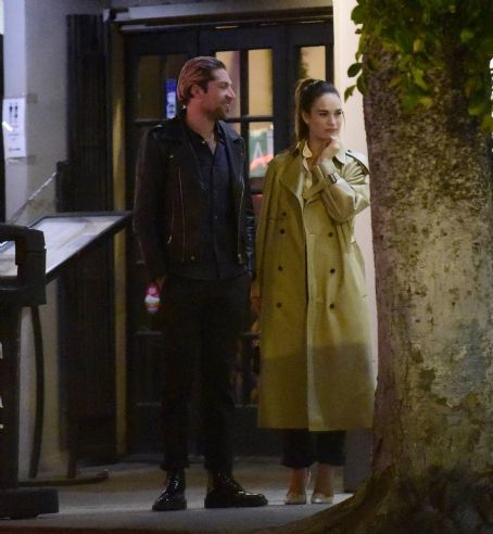 Lily James – With boyfriend Michael Shuman out in Los Angeles