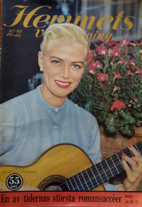 Nina van Pallandt - Hemmets Veckotidning Magazine Cover [Sweden] (10 October 1958)