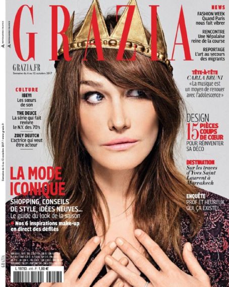Carla Bruni Grazia Magazine 06 October 2017 Cover Photo France