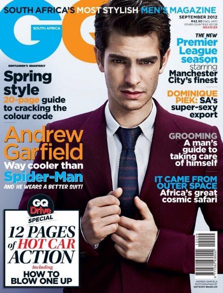 Andrew Garfield, GQ Magazine September 2012 Cover Photo - South Africa