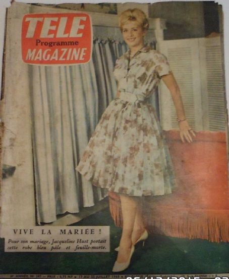Jacqueline Huet Tele Magazine Magazine 17 July 1960 Cover Photo France 