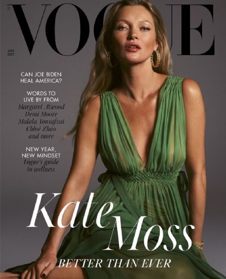 Kate Moss - Vogue Magazine Cover [United Kingdom] (January 2021)