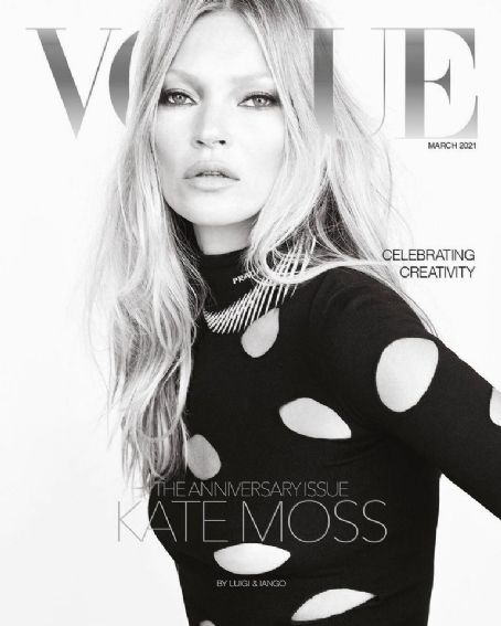 Kate Moss, Vogue Magazine March 2021 Cover Photo - Hong Kong