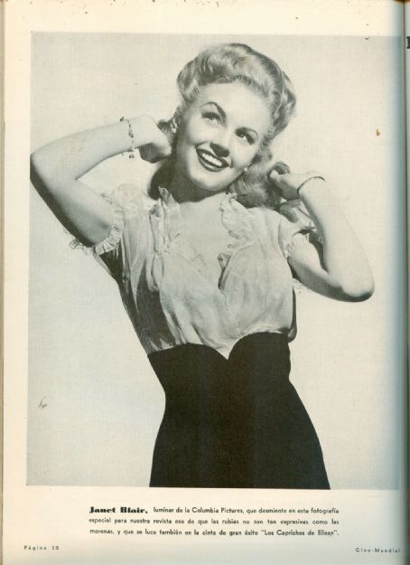 Janet Blair - Cine Mundial Magazine Pictorial [Argentina] (January 1943)
