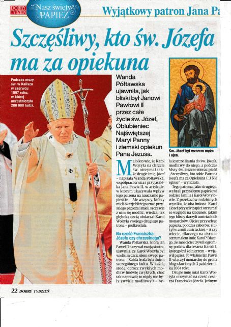 Pope John Paul II - Dobry Tydzień Magazine Pictorial [Poland] (22 April 2025)