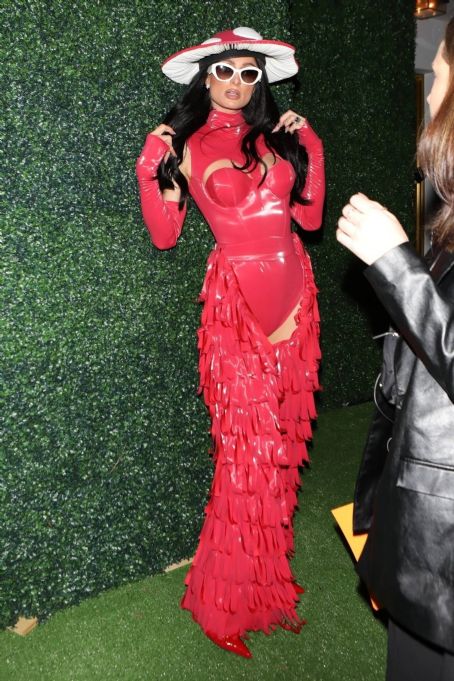 Paris Hilton – Wears a red Mushroom Princess costume in West Hollywood