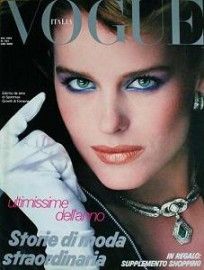 Jackie Adams, Vogue Magazine December 1982 Cover Photo - Italy