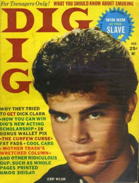 Jerry Wilson, Jerry Wilson, DIG Magazine August 1960 Cover Photo ...