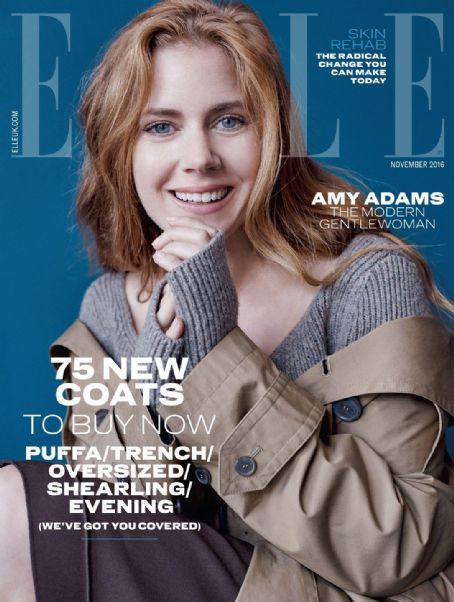 Amy Adams, Elle Magazine November 2016 Cover Photo - United Kingdom