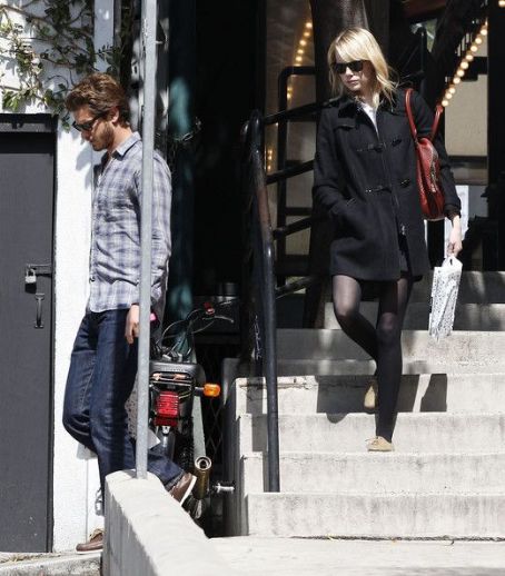 Emma Stone and Andrew Garfield leaving Book Soup
