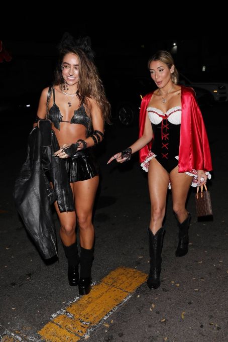 Sommer Ray – In a short black leather skirt arrive at Delilah restaurant in West Hollywood