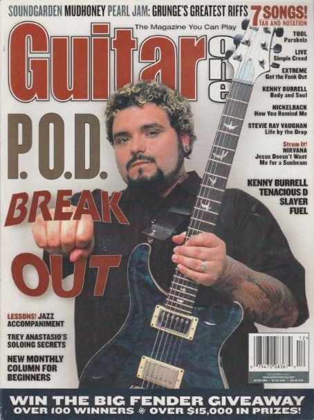 P.O.D., Guitar One Magazine December 2001 Cover Photo - United States