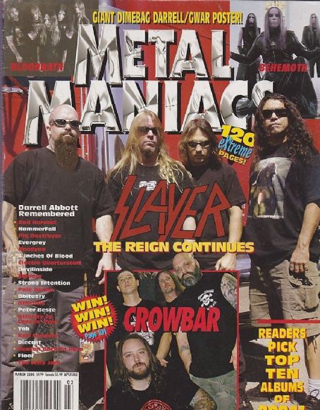 Tom Araya, Slayer, Jeff Hanneman, Kerry King, Dave Lombardo, Metal ...