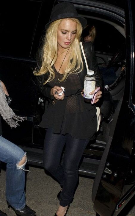 Lindsay Lohan: Braless Social Butterfly
