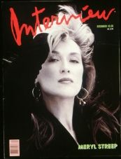 Meryl Streep, Interview Magazine December 1988 Cover Photo - United States