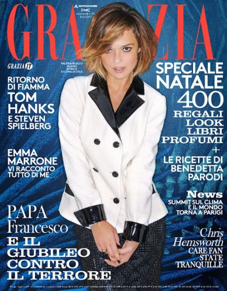 Valeria Bilello, Grazia Magazine 08 December 2015 Cover Photo - Italy