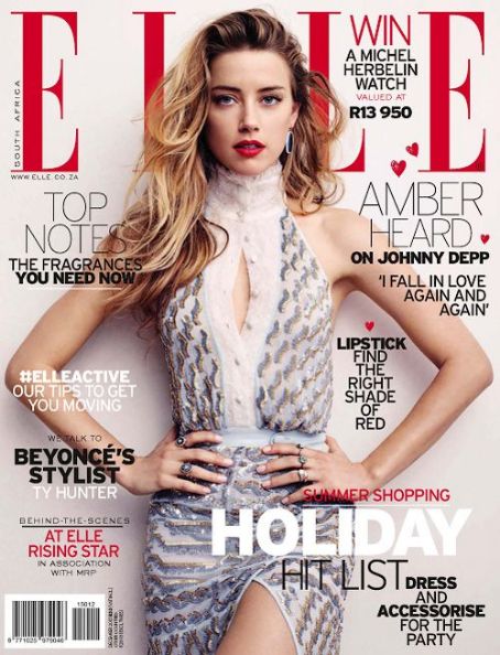 Amber Heard, Elle Magazine December 2015 Cover Photo - South Africa