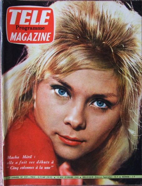 Macha Méril, Tele Magazine Magazine 13 March 1960 Cover Photo - France