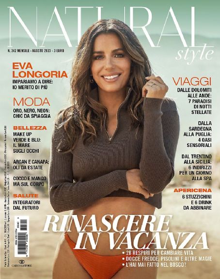 Eva Longoria, Natural Style Magazine August 2023 Cover Photo - Italy