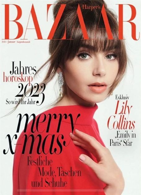 Lily Collins - Harper's Bazaar Magazine Cover [Germany] (January 2023)