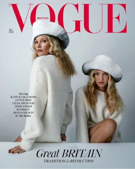 Kate Moss - Vogue Magazine Cover [United Kingdom] (December 2023)