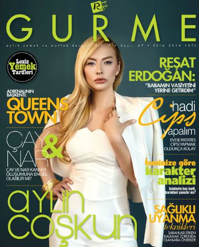 Aylin Coskun, Gurme Magazine October 2014 Cover Photo - Turkey