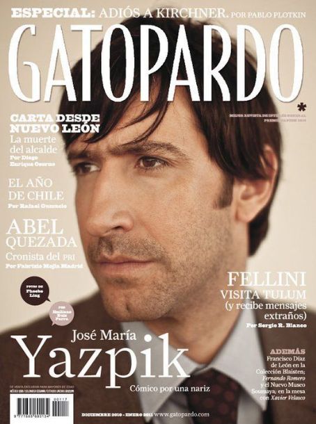 José María Yazpik, Gatopardo Magazine January 2011 Cover Photo - Mexico