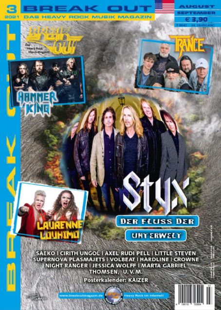 Styx - Break Out Magazine Cover [Germany] (August 2021)