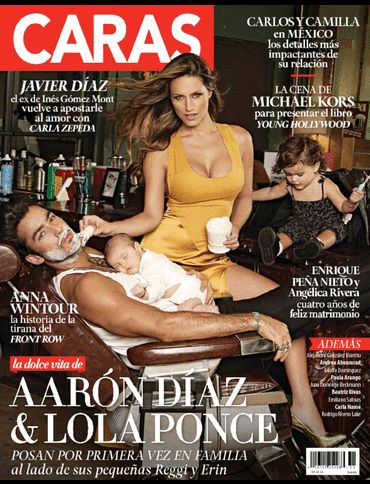 Aarón Díaz, Lola Ponce, Aarón Díaz and Lola Ponce, Caras Magazine November 2014 Cover Photo