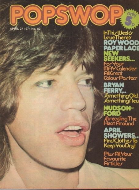 Mick Jagger - Popswop Magazine Cover [United Kingdom] (27 April 1974)