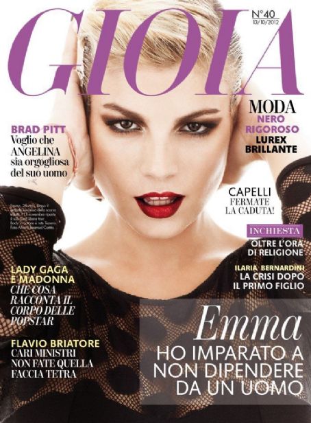 Emma Marrone, Gioia Magazine 04 October 2012 Cover Photo - Italy