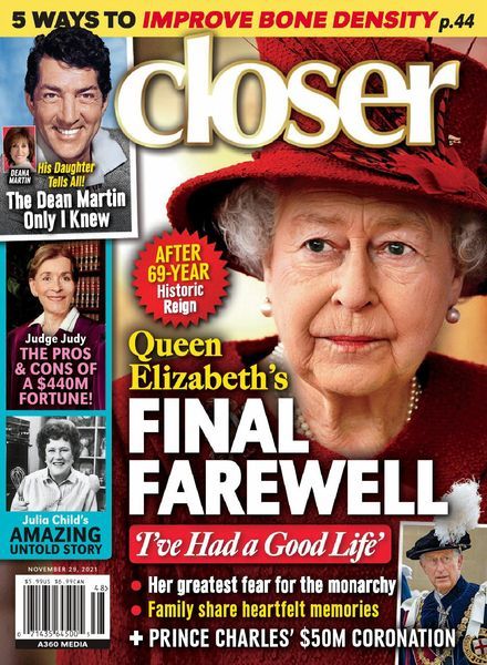 Queen Elizabeth II, Closer Magazine 29 November 2021 Cover Photo ...