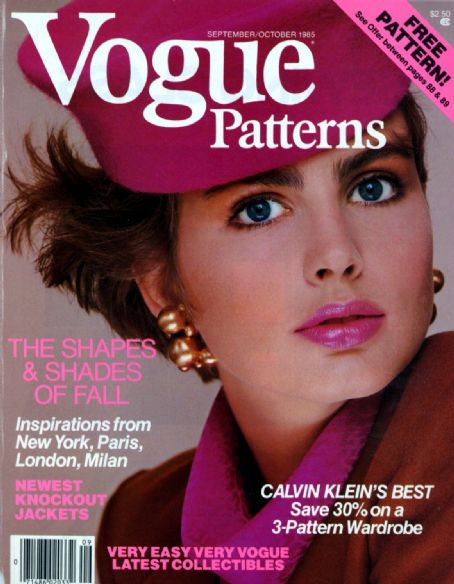 Alexa Singer, Vogue Patterns Magazine September 1985 Cover Photo ...