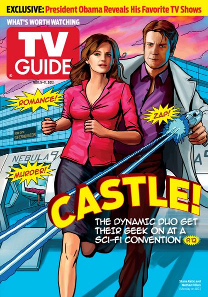 Nathan Fillion, Stana Katic, Castle - TV Guide Magazine Cover [United States] (5 November 2012)