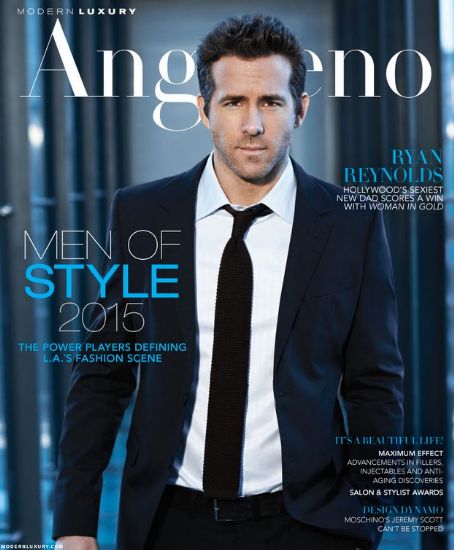 Ryan Reynolds, Angeleno Magazine April 2015 Cover Photo - United States