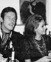 Luisa Mattioli and Roger Moore