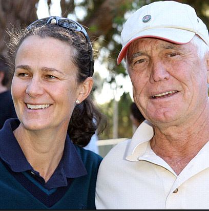 Pam Shriver and George Lazenby
