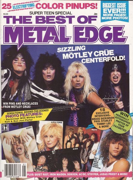 Tommy Lee, Vince Neil, Mick Mars, Nikki Sixx, The Best Of Metal Edge ...