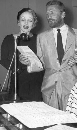 Kirk Douglas and Marlene Dietrich