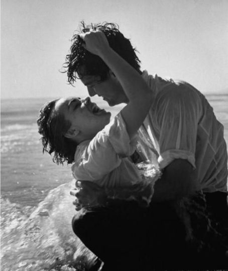 Terry Moore and Robert Wagner