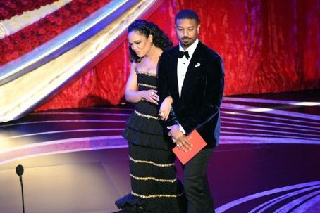 Tessa Thompson and Michael B. Jordan at the 91st Annual Academy Awards - Show