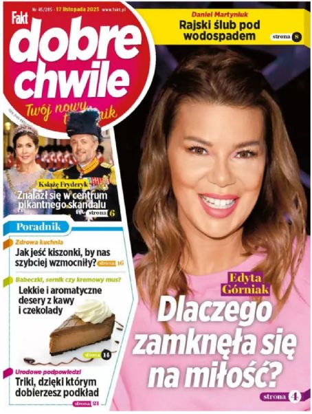 Edyta Górniak, Dobre Chwile Magazine 17 November 2023 Cover Photo - Poland