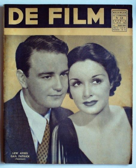 Gail Patrick, Lew Ayres, De Film (Belgian Magazine) Magazine 23 May ...