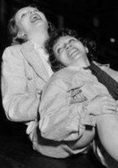 Claudette Colbert and Marlene Dietrich