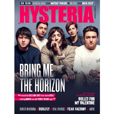 Oliver Sykes - Australian Hysteria Magazine Cover [Australia] (August 2015)